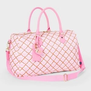 Roller Rabbit x Target Geo Hearts Softside Pink Duffel Bag - NEW w/tags